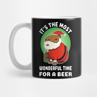 It's the most wonderful time for a beer Capybara Christmas Mug